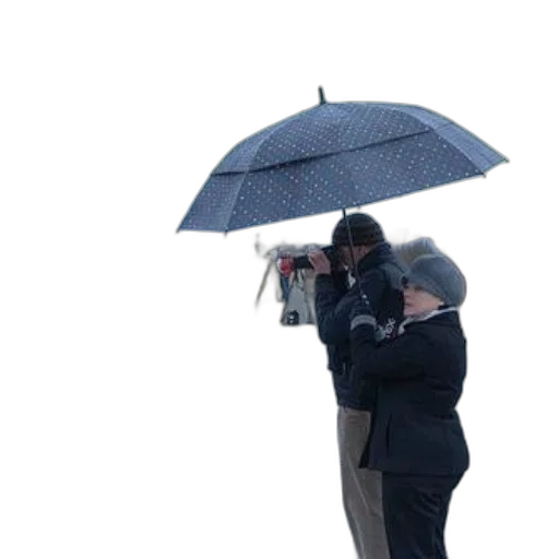 umbrella, staff, jacket, hat, 3d render, photorealistic, concept art, rain transparent PNG cut-out