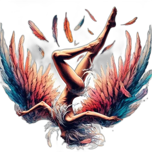 fantasy art, concept art, watercolor, pixel art, colorful, red, elegant, female transparent PNG cut-out