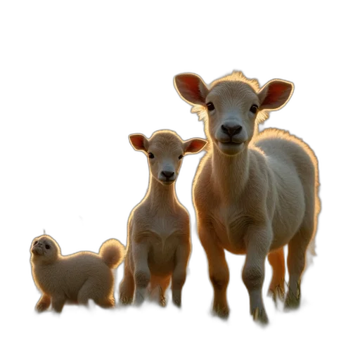 animal, creature, staff, 3d render transparent PNG cut-out