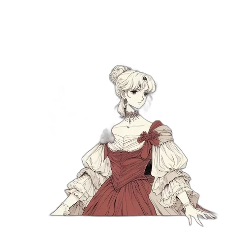dress, crown, staff, flower, concept art, pixel art, anime, fantasy art transparent PNG cut-out
