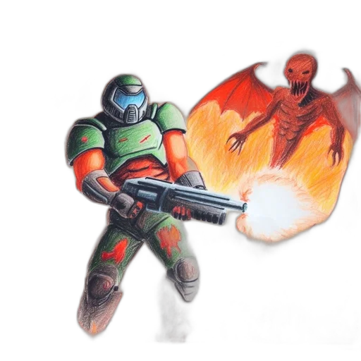 weapon, robot, dragon, concept art, watercolor, fantasy art, comic book art, fire transparent PNG cut-out