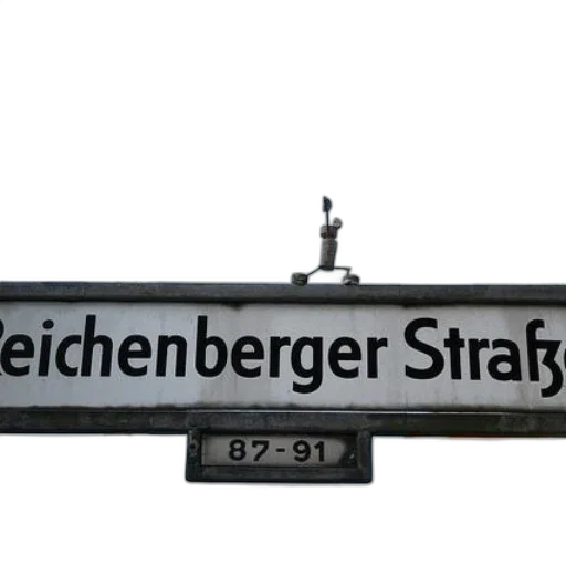 staff, building, 3d render, city street, street, sign, german, reads transparent PNG cut-out