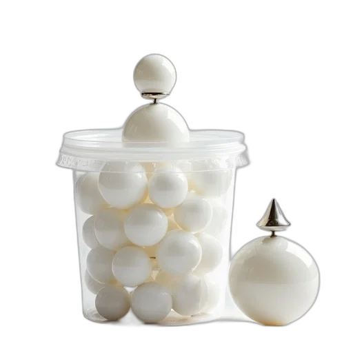 jewelry, food, 3d render, white, plastic, container, filled, numerous transparent PNG cut-out
