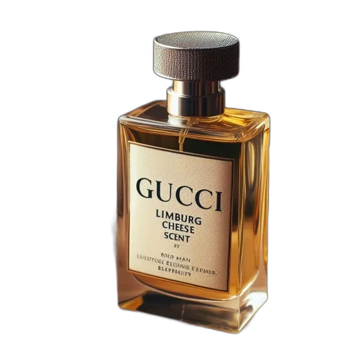 bottle, photorealistic, gucci, perfume, amid, rustic, surroundings, featuring transparent PNG cut-out