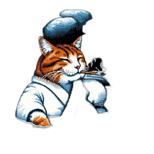 hat, food, staff, animal, pixel art, concept art, photorealistic, pencil sketch transparent PNG cut-out