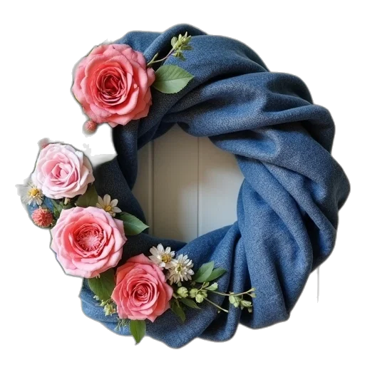 crown, hat, jewelry, flower, 3d render, blue, pastel, dark transparent PNG cut-out