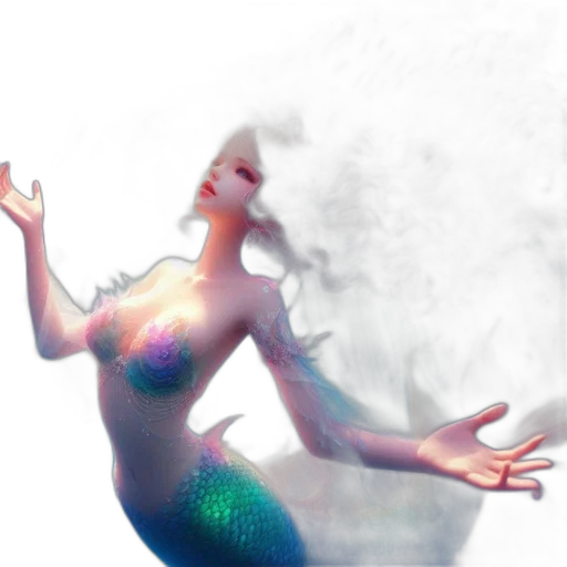 dress, creature, concept art, fantasy art, 3d render, photorealistic, underwater, outer space transparent PNG cut-out