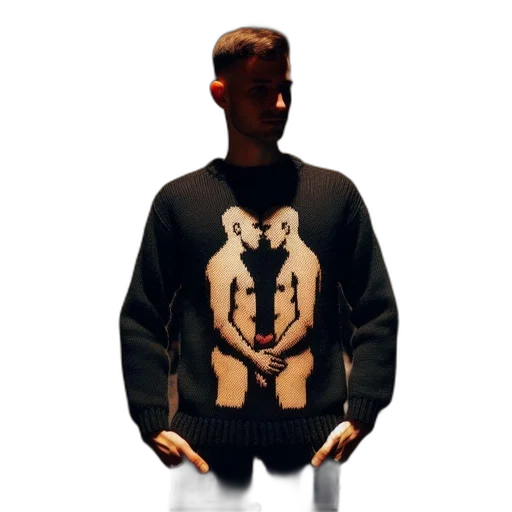 jacket, 3d render, cartoon, pixel art, concept art, man, stands, dimly transparent PNG cut-out