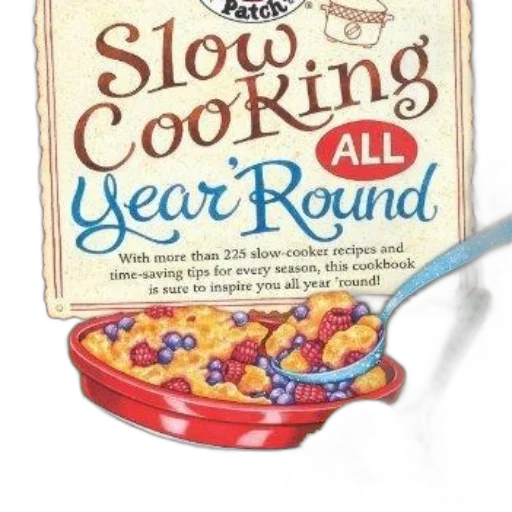 food, cookbook, titled, slow, cooking, all, year, round transparent PNG cut-out