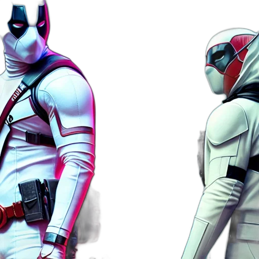 concept art, 3d render, comic book art, cyberpunk, two, distinct, comic, video transparent PNG cut-out