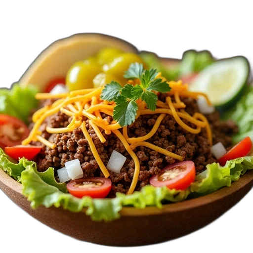food, crown, photorealistic, taco transparent PNG cut-out