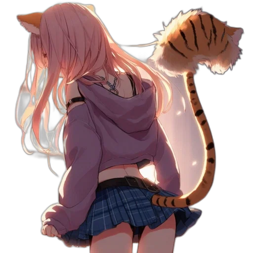 animal, creature, dress, jacket, anime, watercolor, concept art, fantasy art transparent PNG cut-out
