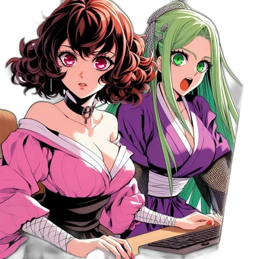 staff, anime, concept art, watercolor, comic book art, fire, green, monochrome transparent PNG cut-out