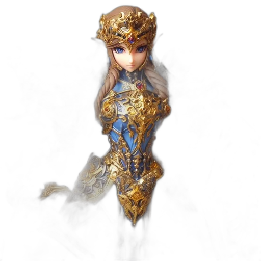 jewelry, crown, staff, dress, fantasy art, concept art, 3d render, pixel art transparent PNG cut-out