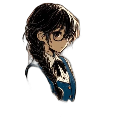 hair, staff, face, jacket, comic book art, cartoon, concept art, anime transparent PNG cut-out