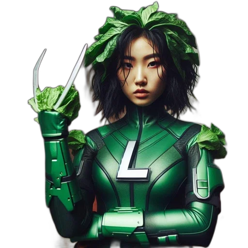 weapon, comic book art, concept art, fantasy art, photorealistic, green, person, metallic transparent PNG cut-out
