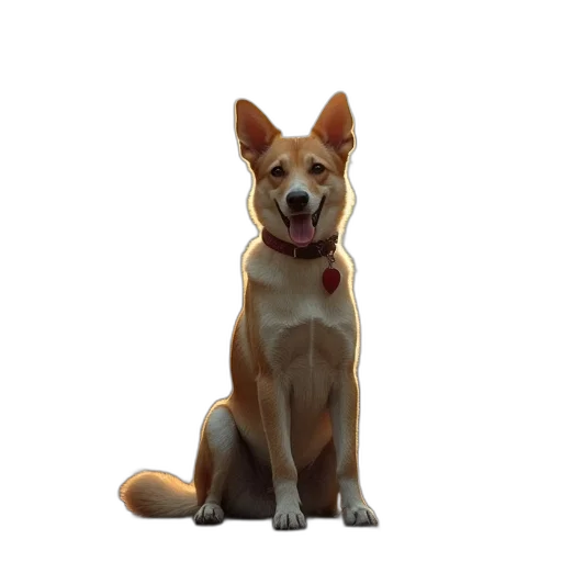 animal, staff, creature, face, photorealistic, 3d render, concept art, dog transparent PNG cut-out
