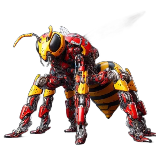 robot, creature, animal, weapon, concept art, 3d render, pixel art, cyberpunk transparent PNG cut-out