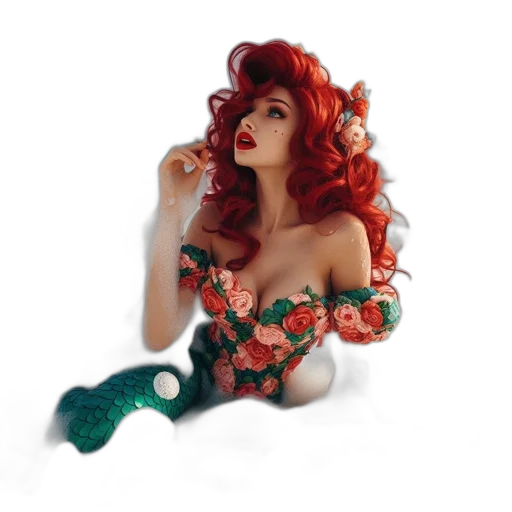 dress, concept art, fantasy art, 3d render, pixel art, underwater, woman, vivid transparent PNG cut-out