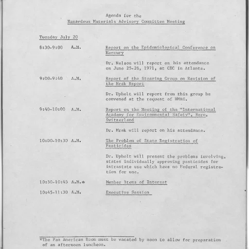 agenda, hazardous, materials, advisory, committee, meeting, tuesday, july transparent PNG cut-out