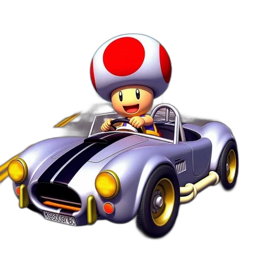 car, hat, animal, crown, 3d render, concept art, pixel art, photorealistic transparent PNG cut-out