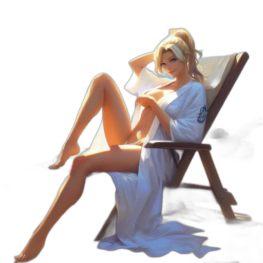 dress, concept art, anime, oil painting, photorealistic, beach, sunset, fog transparent PNG cut-out