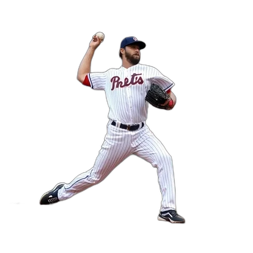 animal, photorealistic, baseball, player, white, navy, uniform, pitching transparent PNG cut-out