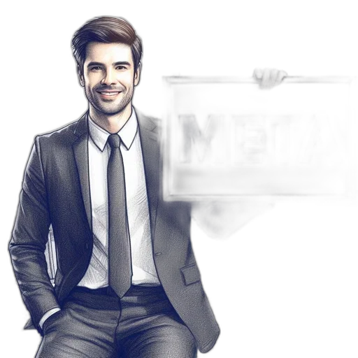 staff, furniture, photorealistic, cartoon, concept art, 3d render, suited, man transparent PNG cut-out