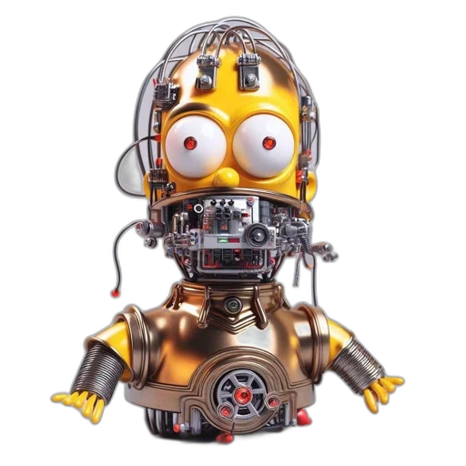 robot, mask, 3d render, concept art, cyberpunk, imaginative, rendition, portrays transparent PNG cut-out
