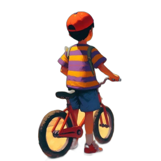 hat, concept art, pixel art, 3d render, photorealistic, boy, stands, beach transparent PNG cut-out