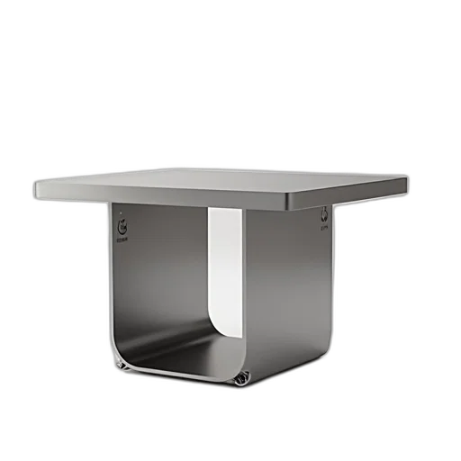 furniture, 3d render, photorealistic, sleek, modern, metal, table, smooth transparent PNG cut-out