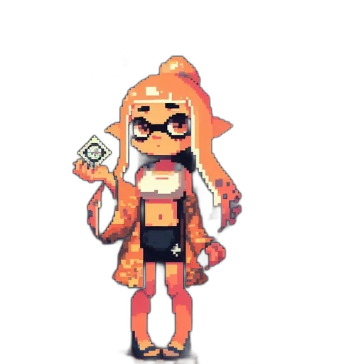 weapon, dress, staff, mask, pixel art, watercolor, concept art, vaporwave transparent PNG cut-out