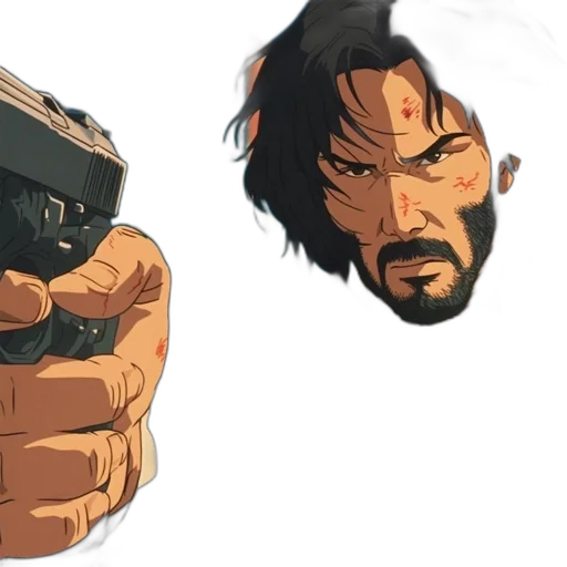 weapon, concept art, comic book art, anime, pixel art, animated, character, black transparent PNG cut-out