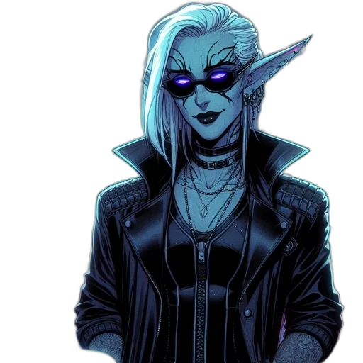 jacket, mask, staff, concept art, cyberpunk, fantasy art, comic book art, blue transparent PNG cut-out