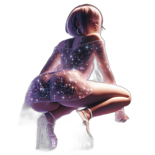 dress, concept art, fantasy art, pixel art, watercolor, outer space, neon lights, pastel transparent PNG cut-out