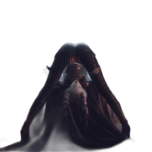 mask, creature, face, hair, concept art, 3d render, photorealistic, pixel art transparent PNG cut-out