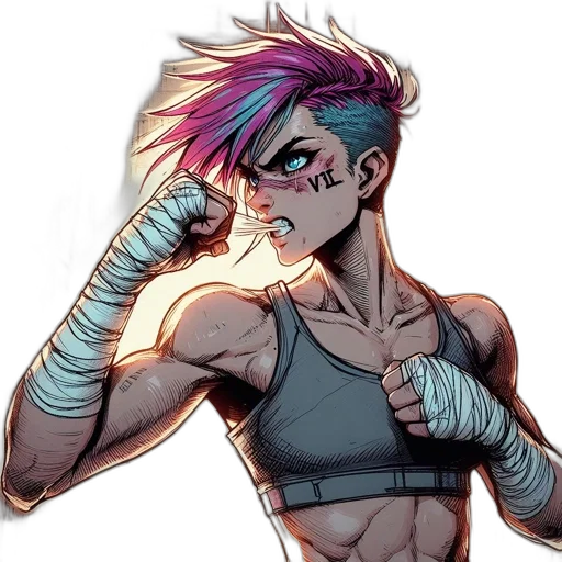 cyberpunk, comic book art, concept art, cartoon, neon, pastel, animated, character transparent PNG cut-out