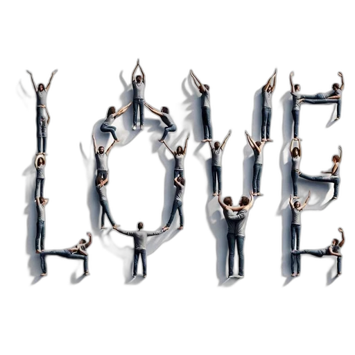 staff, 3d render, concept art, group, people, dressed, gray, shirts transparent PNG cut-out