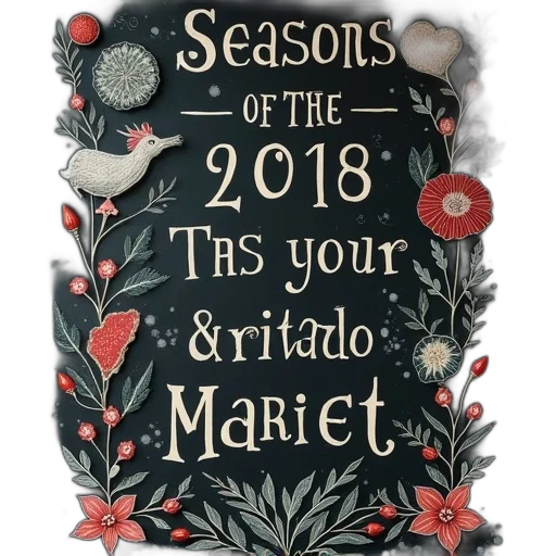 seasons, year, chalkboard, illustration transparent PNG cut-out