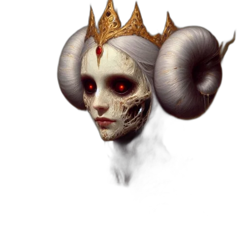 crown, mask, face, staff, concept art, fantasy art, photorealistic, pixel art transparent PNG cut-out