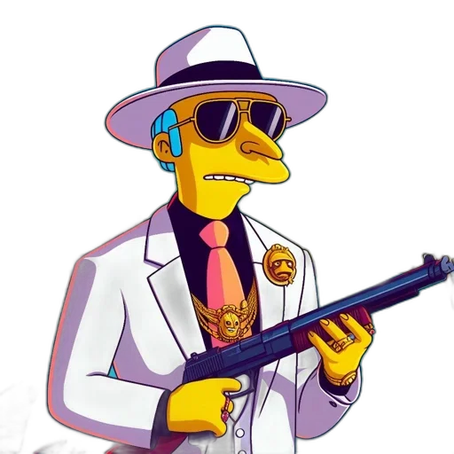 staff, jacket, weapon, hat, cartoon, concept art, pixel art, comic book art transparent PNG cut-out