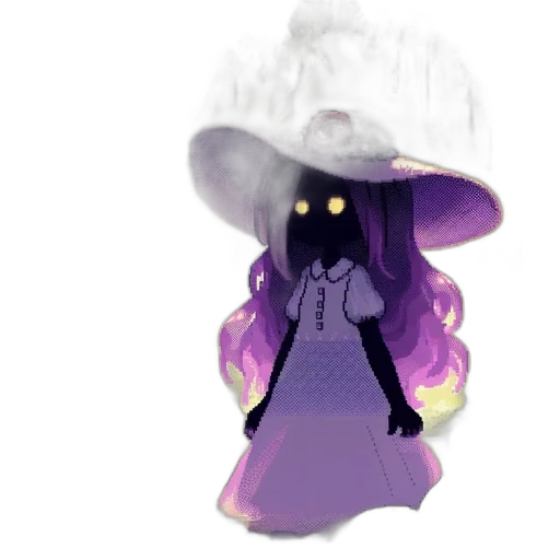 hat, dress, creature, mask, watercolor, concept art, pixel art, fantasy art transparent PNG cut-out