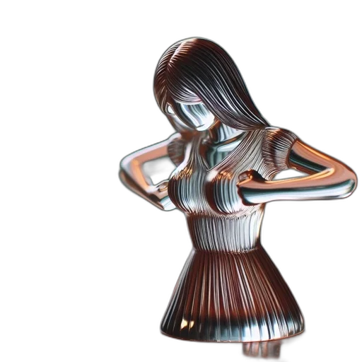 dress, jewelry, robot, hair, 3d render, concept art, photorealistic, fantasy art transparent PNG cut-out