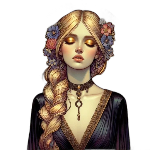 crown, dress, jewelry, face, fantasy art, concept art, pixel art, comic book art transparent PNG cut-out