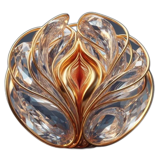 jewelry, crown, furniture, flower, 3d render, photorealistic, elaborate, composition transparent PNG cut-out