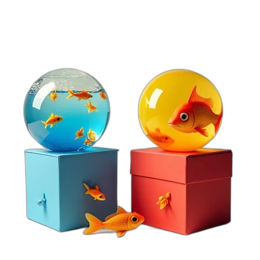 3d render, photorealistic, underwater, blue transparent PNG cut-out