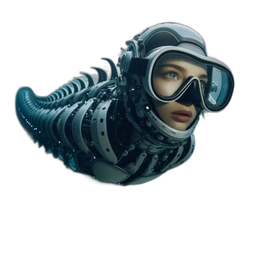 mask, creature, robot, face, concept art, 3d render, fantasy art, photorealistic transparent PNG cut-out