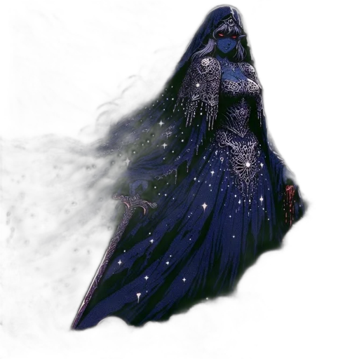 dress, crown, umbrella, mask, concept art, fantasy art, watercolor, pixel art transparent PNG cut-out