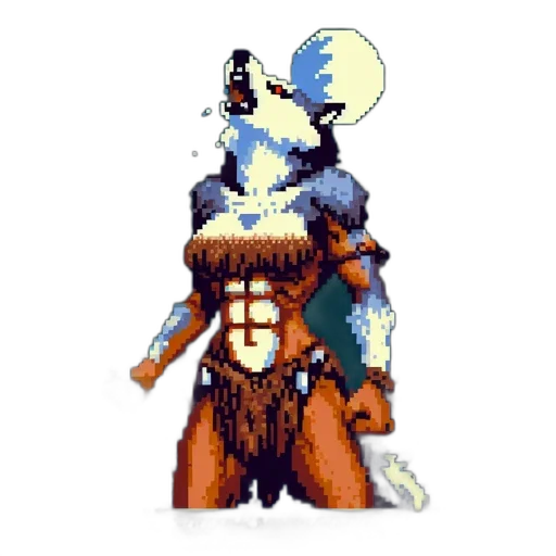 staff, creature, animal, dragon, pixel art, fantasy art, concept art, watercolor transparent PNG cut-out