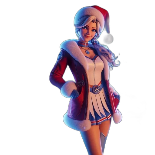 jacket, dress, concept art, 3d render, pixel art, fantasy art, snow, animated transparent PNG cut-out